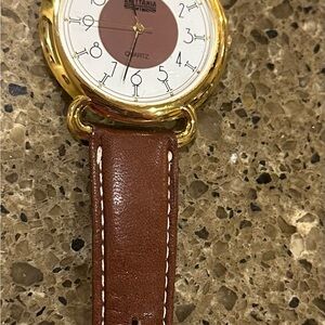 Vintage Brittania Gold and Brown Watch
